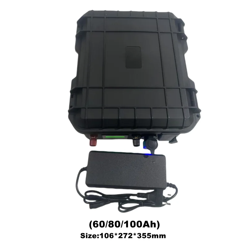 Lifepo4 batery pack Iron Phosphate 12v 100Ah Deep Cycle Lifepo4 100A BMS Golf cart EV RV marine trolling motor +10A charger