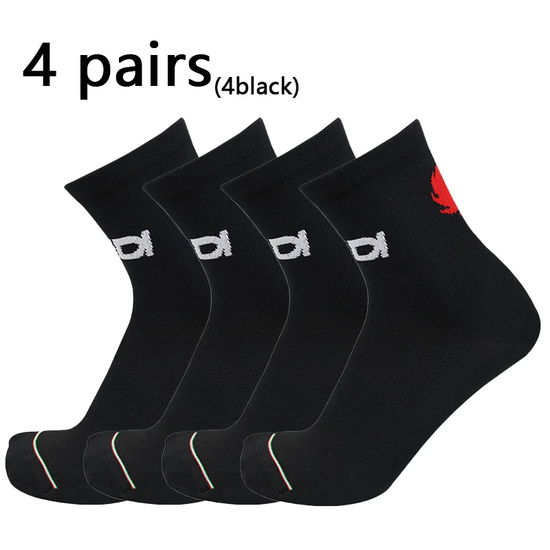 Chaussettes de compression respirantes pour hommes et femmes, 4 paires courtes, course professionnelle, basket-ball, sports de plein air, cyclisme, 2023