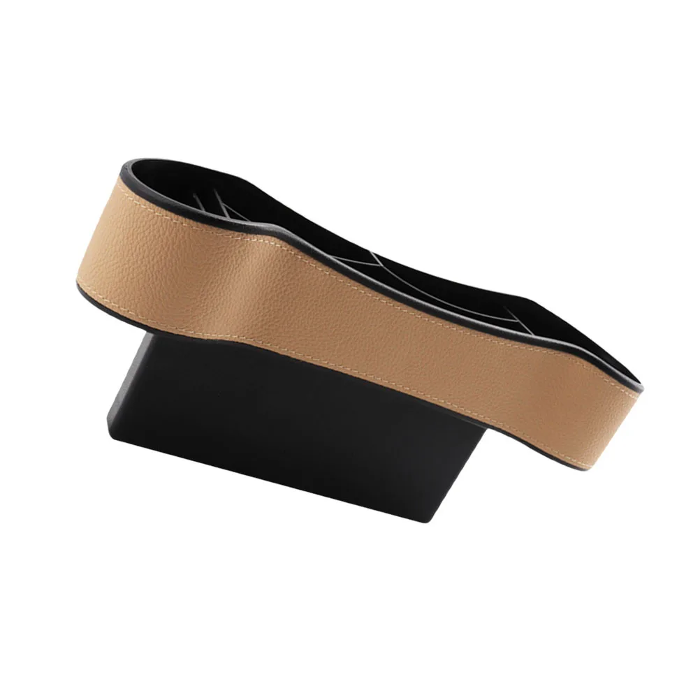 Beige Car Seat Case Practical Storage Box for Phone Drink Money Tidy Vehicle Interior Space Saver Car Storage Box