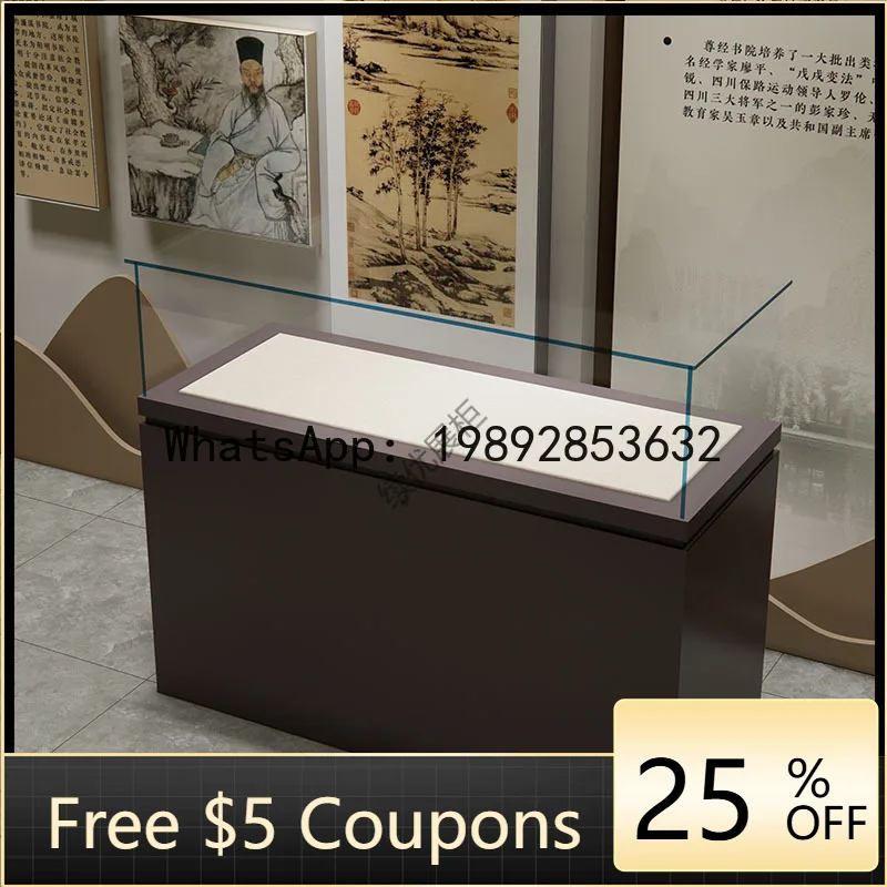 Z1  Display Cabinet Historical Artifact Display Counter Antique Calligraphy and Painting Porcelain Hydraulic Display Cabinet