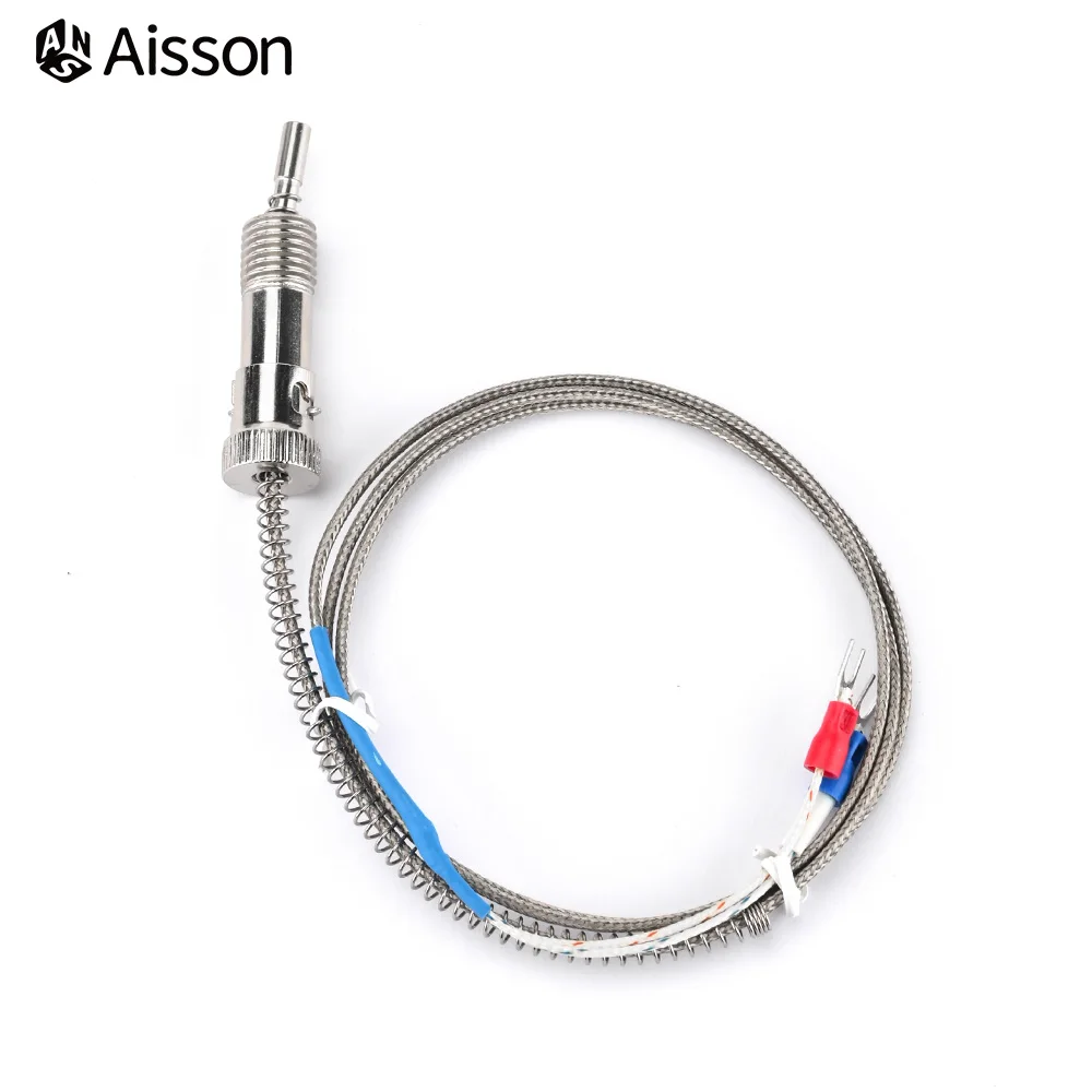 M12 Buckle Thermocouple Temperature Sensor K E Type for Temperature Controller Removable Thread 1/2/3/4/5M 0-600℃