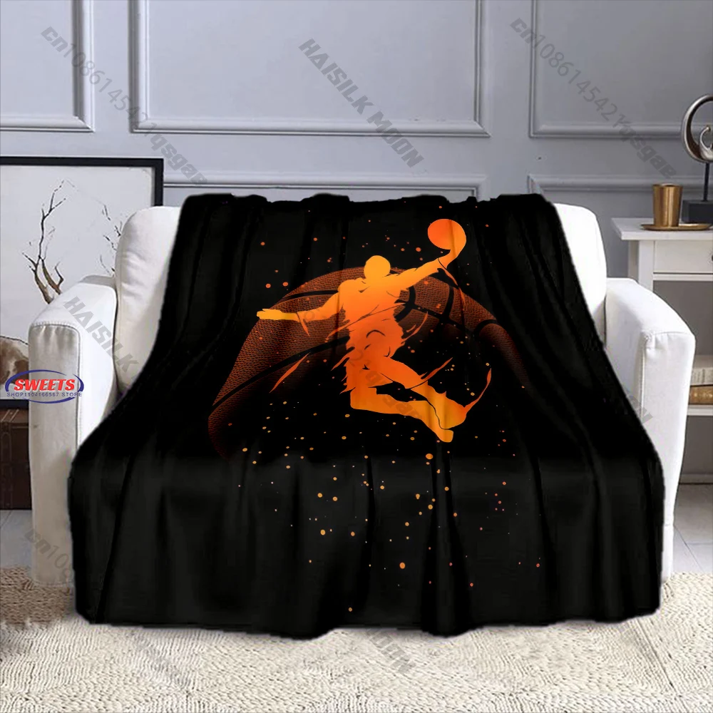 

Basketball-Themed Sports Throw Blanket Multiple sizes kid's and adults' bedroom living room sofa decor blanket, Exquisite gift