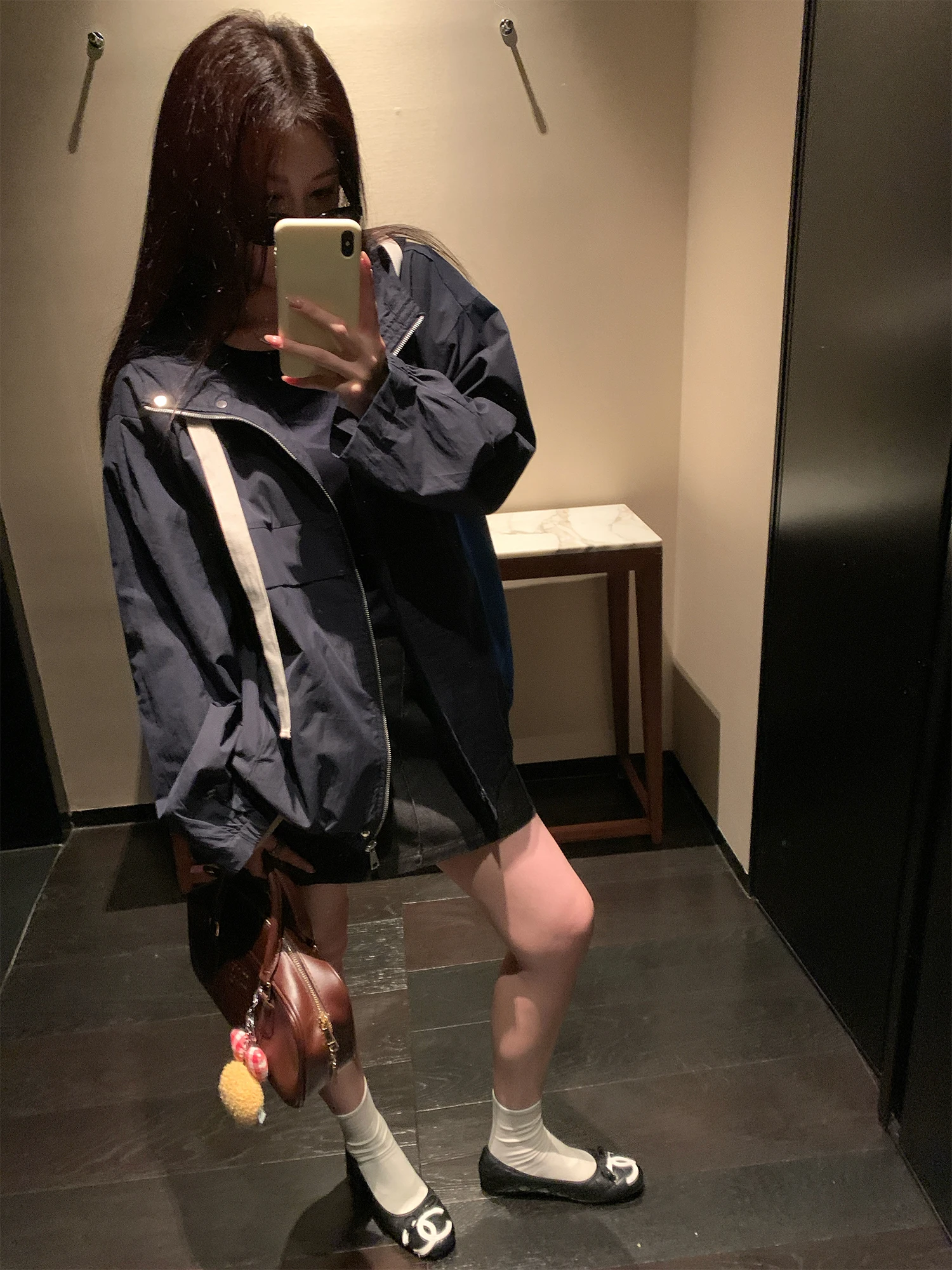 

NAZ Large Size Faionable mat Cotton Nylon ort Jaet with Hood Casual Versatile Autumn Outerwear for Women