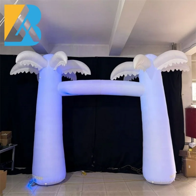 Awesome Inflatables LED Lighting Inflatable Palm Tree Arch for Fancy Party Decorations Toys