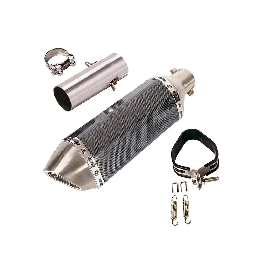 Motorcycle Exhaust Systems For Yamaha YZF R6 2006-16 Exhaust Tail Muffler 370mm Mid Link Pipe Slip On Exhausts Pipes Accessories