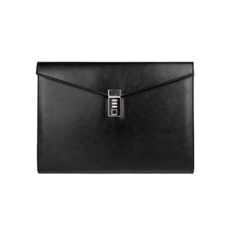 

Портативная кожаная папка для конфиденциальных документов формата А4 с кодовым замком, деловая сумка для руководителя, для командировок