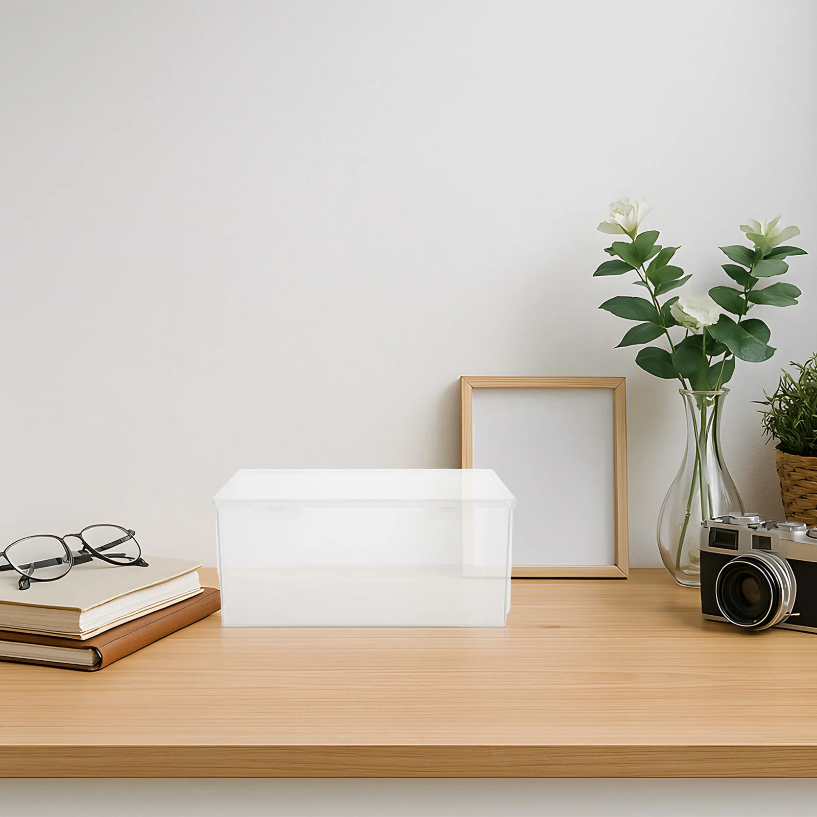 

Clear Stackable Cd Storage Case Large Capacity Plastic Holder for Home Office Dorm Desktop Organizer Transparent Disc Dvd