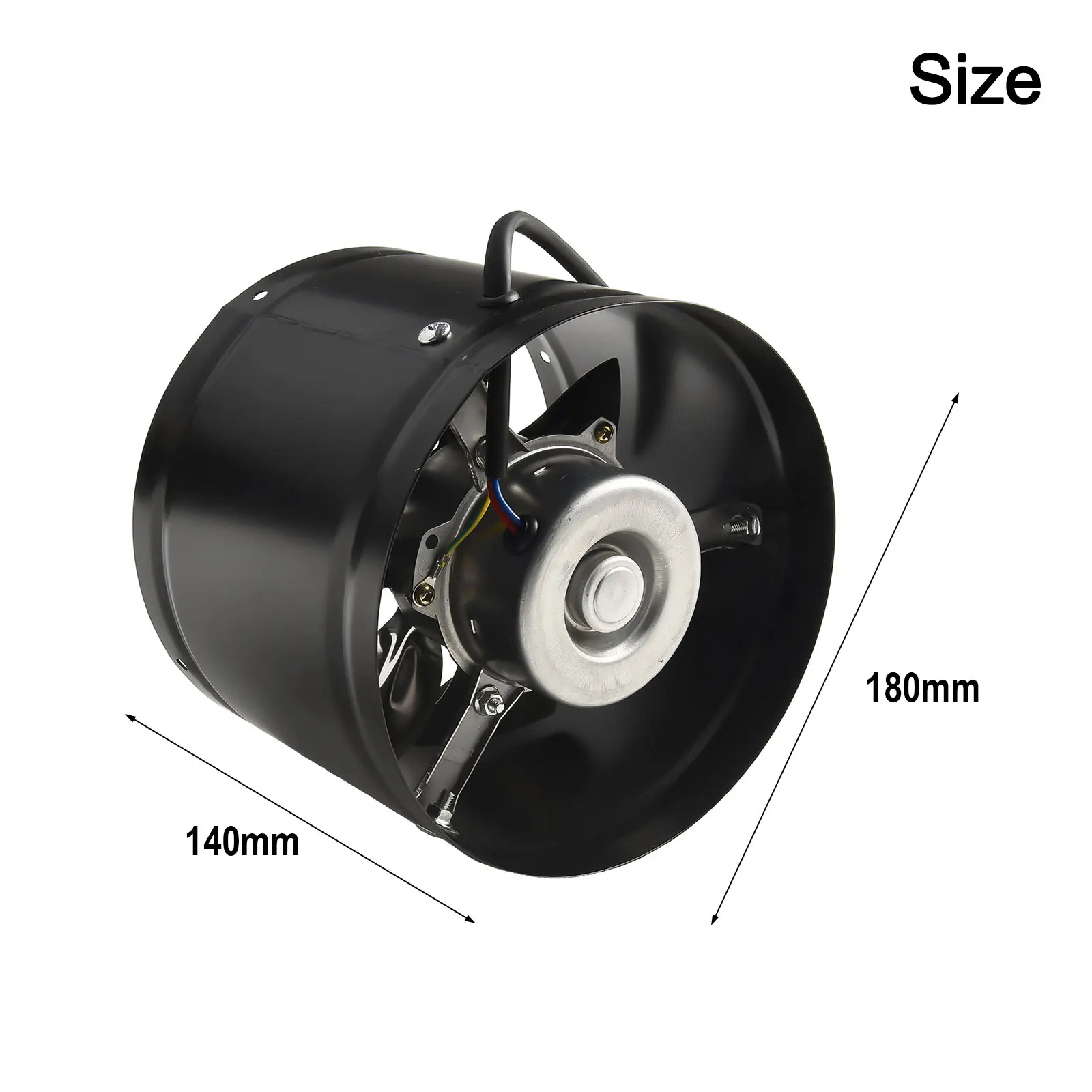 

Ventilation Fan Extractor Fan 1-piece Molding Anti-compressive Power Saving Shock-resistant Cylinder Diameter 180mm