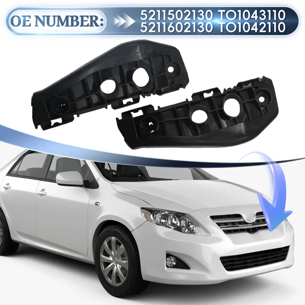 

Pair Left Right Front Bumper Bracket Retainer Support For Toyota Corolla CE LE S XLE XRS 2009-2010 Car Accessories 5211502130