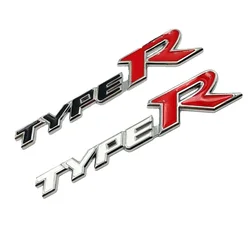 Metalowa naklejka samochodowa 3D Auto Badge Emblem Type R Logo Decal Dla Honda CIVIC FD2 FD FA 5 Mugen TypeR Racing Car Styling Akcesoria