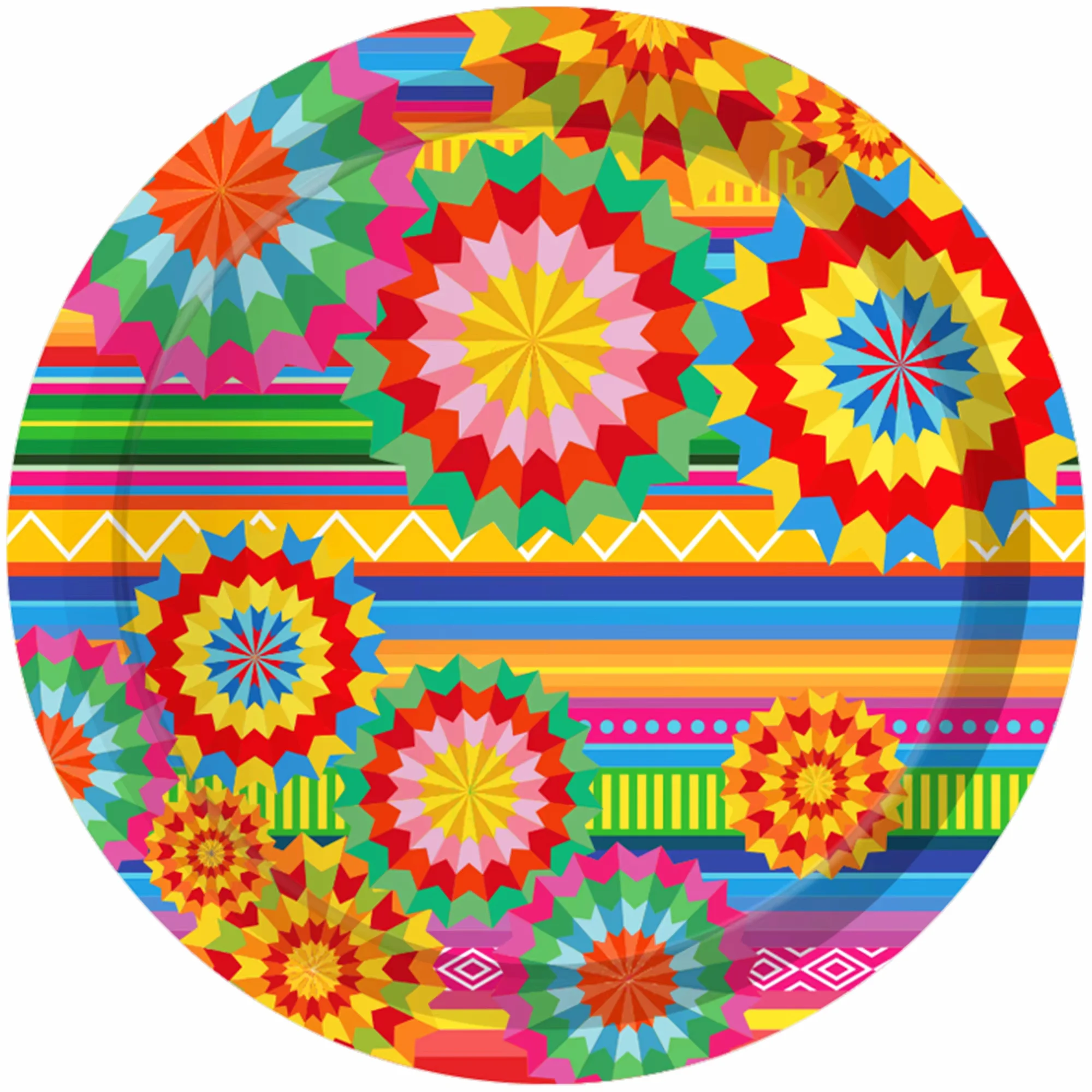 Mexican Fiesta Party Disposable Tableware Sets Paper Plates Cups Napkins Mexican Cinco De Mayo Party Dinnerware Decor