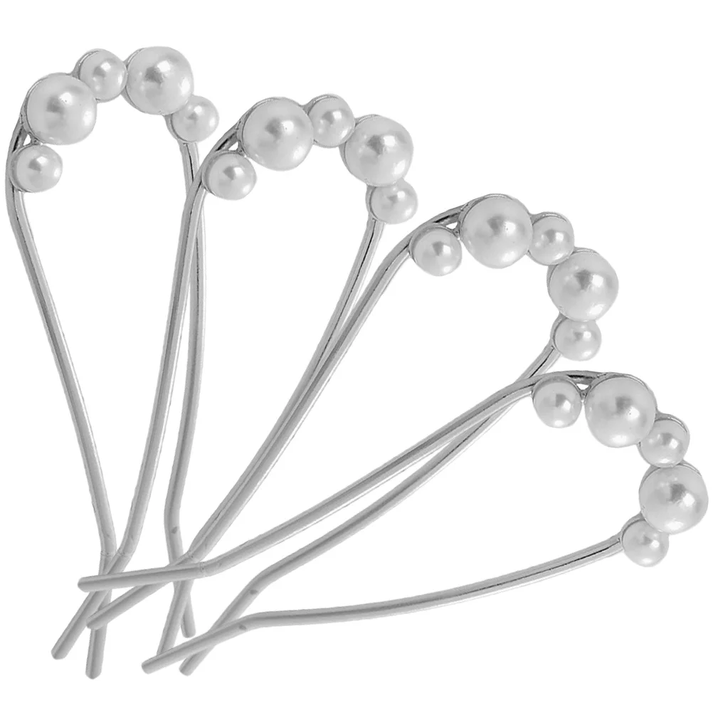 

4pcs Bun Forks Vintage French U Pins Vintage Accessories French Pins For Thick Hair Hair Accessories Sticks For Buns