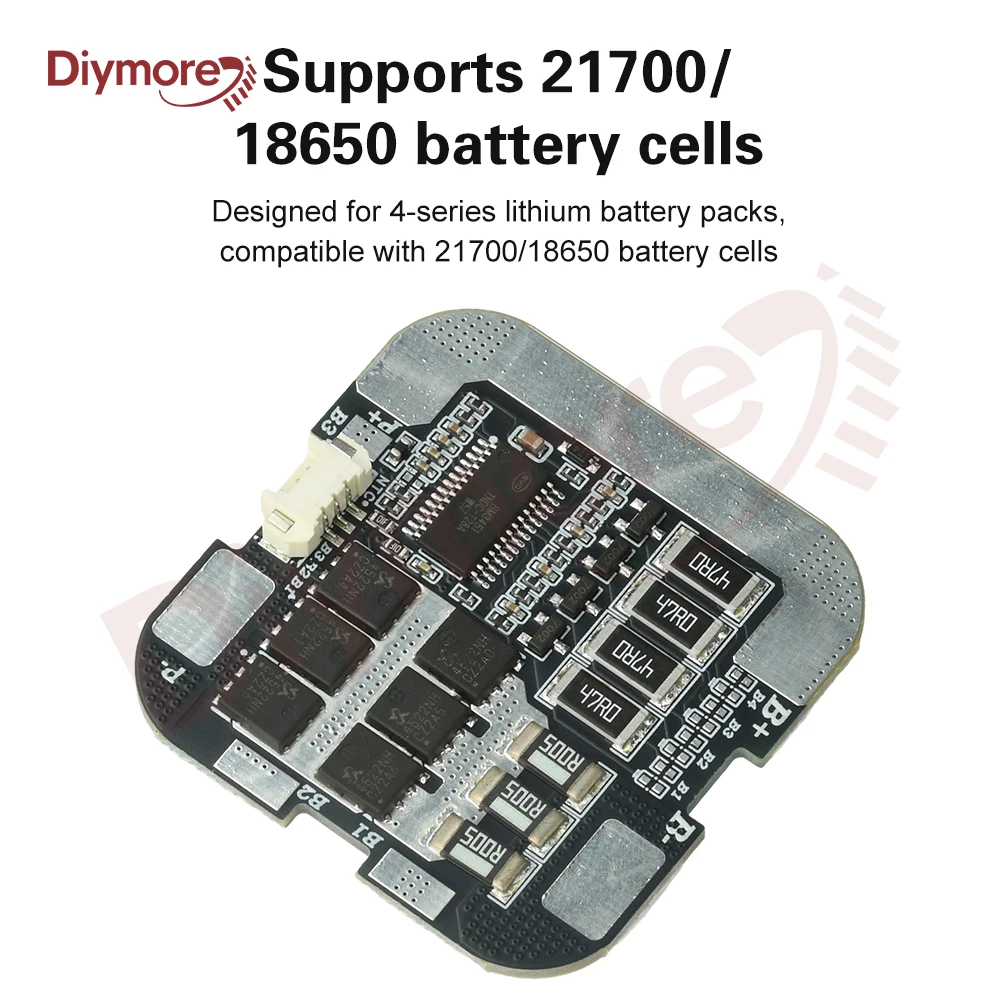 4S 60A 21700 BMS Lithium-Batterie-Schutzplatine mit Ausgleich der 3,7 V-Serie 18650-Schutzbatterie-Schutzplatine