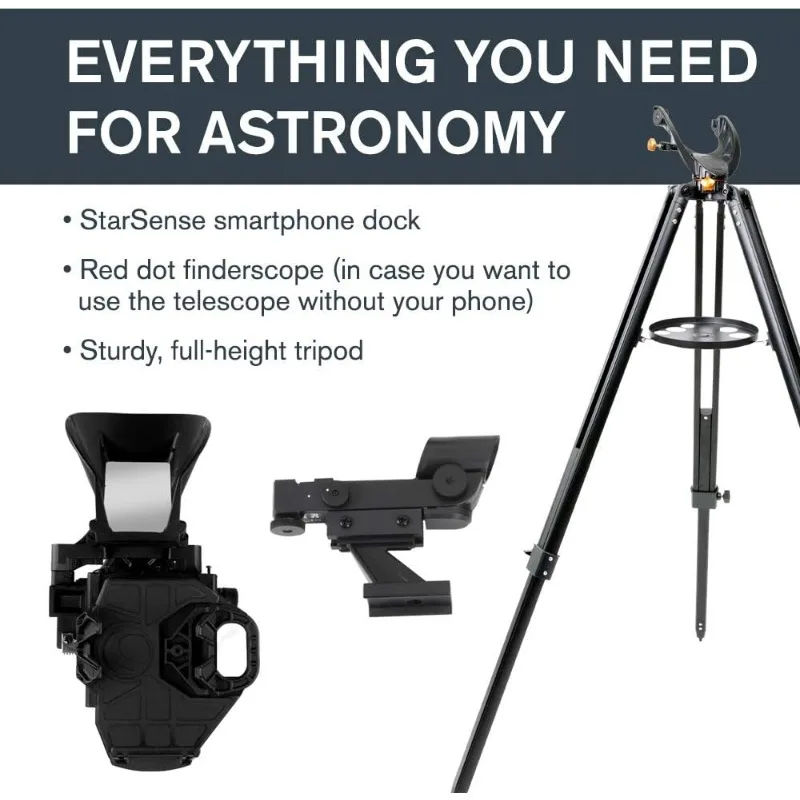 StarSense Explorer LT 114AZ Smartphone App-Enabled Telescope 14mm Newtonian Reflector – iPhone/Android Compatible