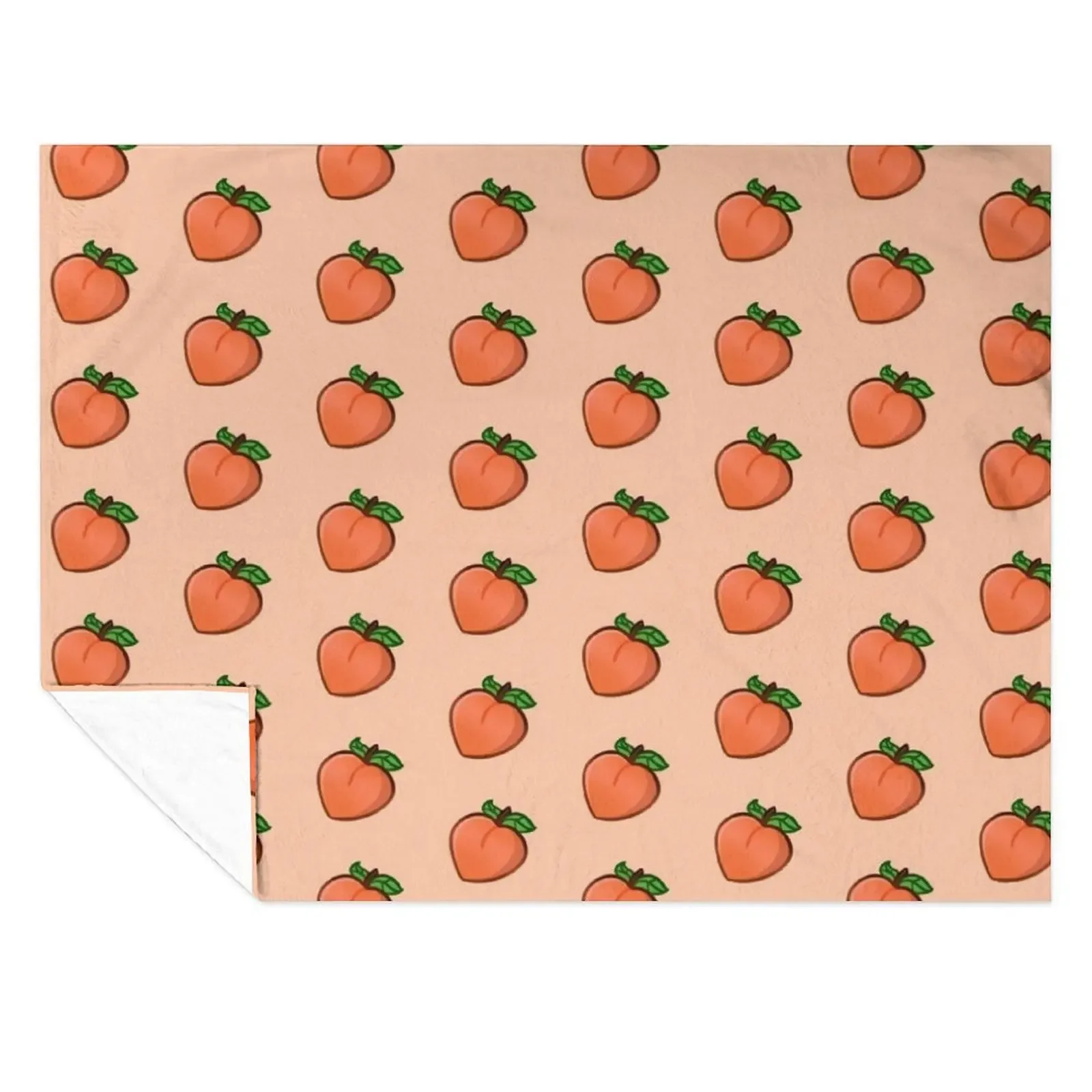 

Cute Peach Throw Blanket Cute funny gift Giant Sofa Single Blankets
