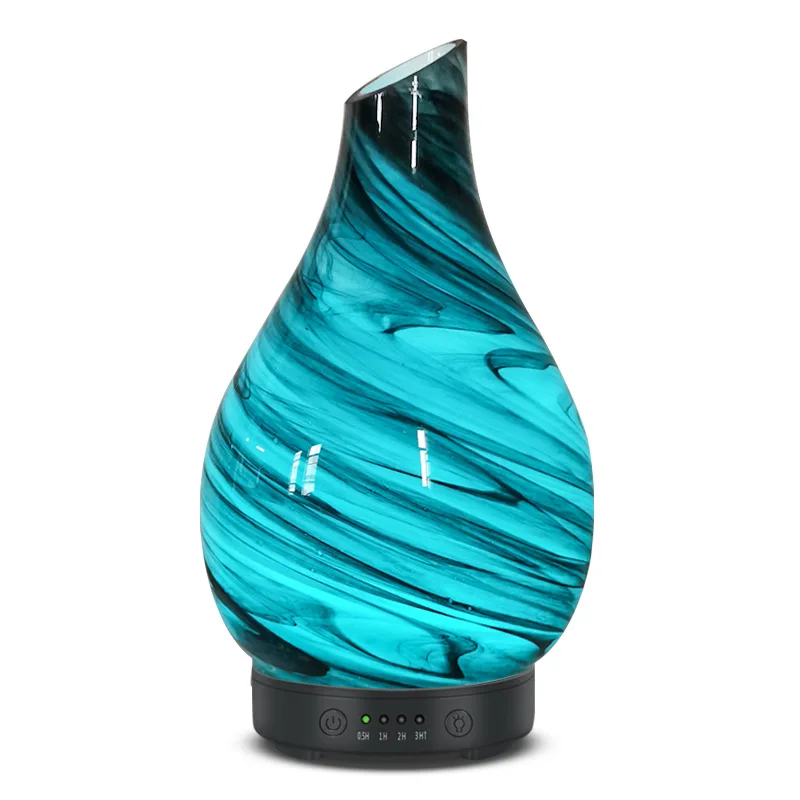 Gray ink splashing glass aromatherapy machine essential oil aromatherapy ultrasonic air humidifier 7 colors gradual change