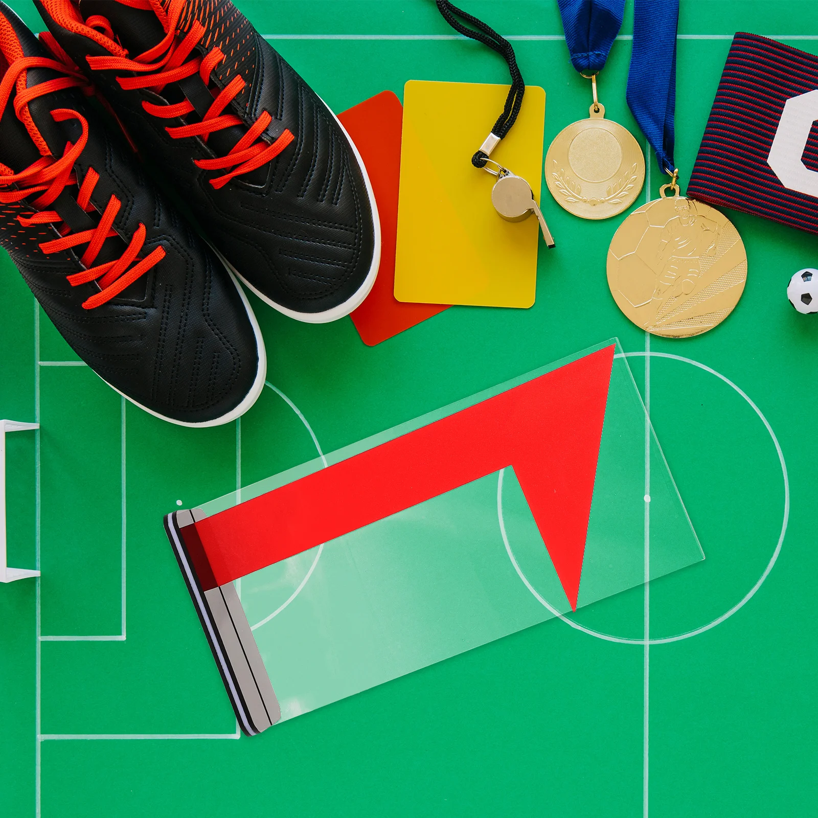 

Basketball Referee Sign Penalty Marker Red Board Professional Portable Standard Smooth Edge Durable Plastic Fair Judging Tool