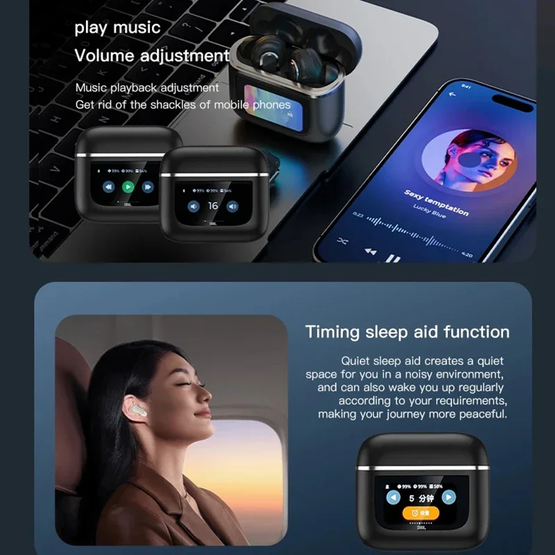 الأصلي JBL Tour Pro 2 TWS صحيح سماعة لاسلكية تعمل بالبلوتوث سماعات الصوت ستيريو سماعة رياضية LED صندوق عرض ذكي مع هيئة التصنيع العسكري