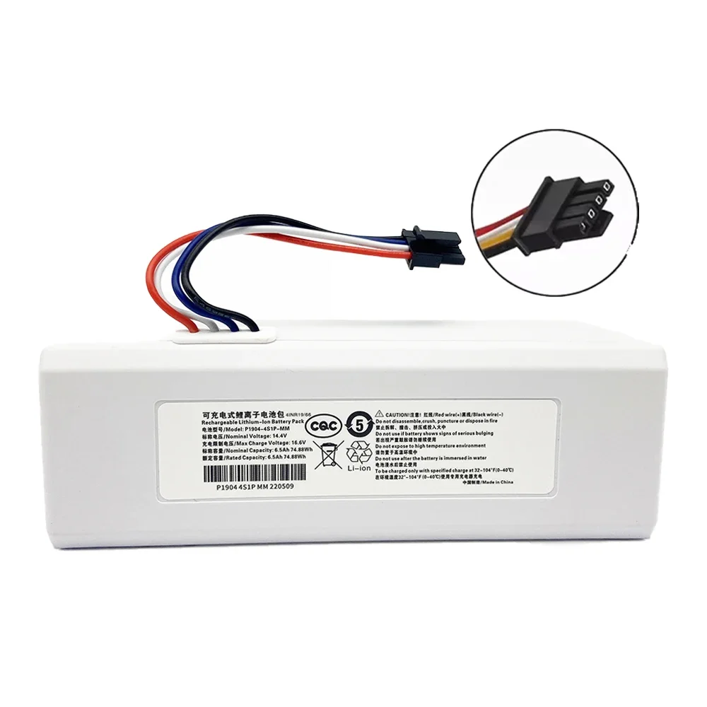 NEW 14.4V 12800mah P1904-4S1P-MM Battery For Xiaomi Mijia 1C STYTJ01ZHM Robot Vacuum Mop Cleaner Accessories battery