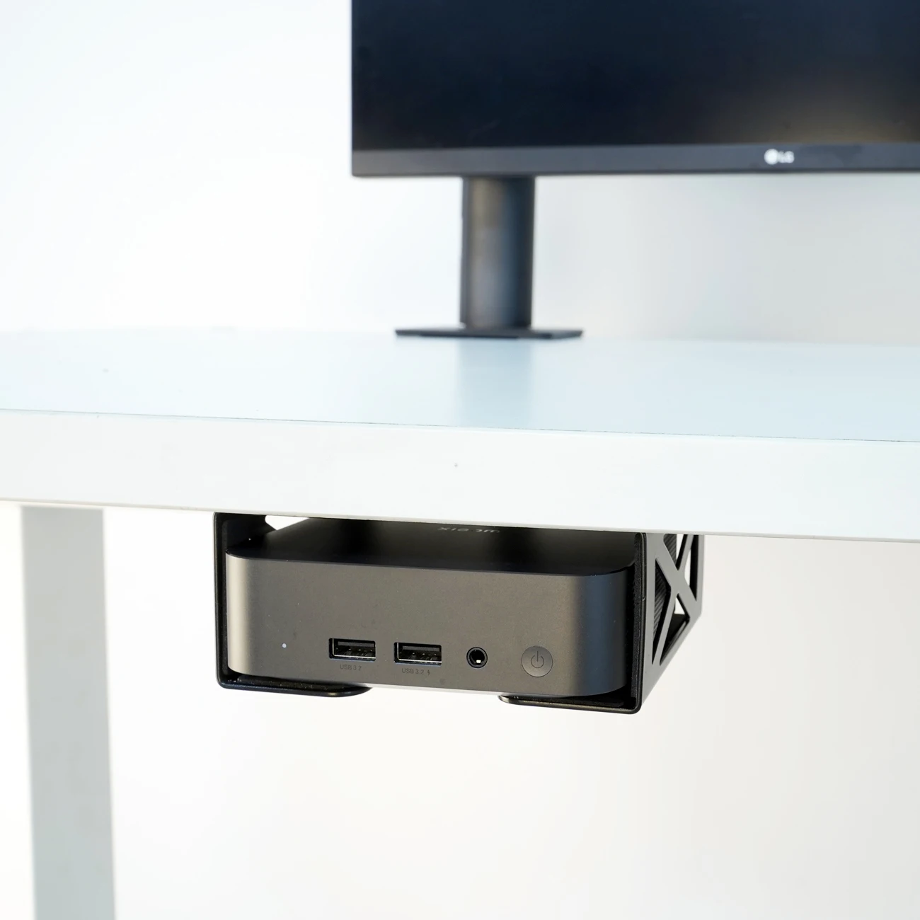 Uchwyt pod biurkiem do laptopa/mini PC, uchwyt CPU, kompatybilny z Dell OptiPlex, Mac Book, Mac Mini i nie tylko
