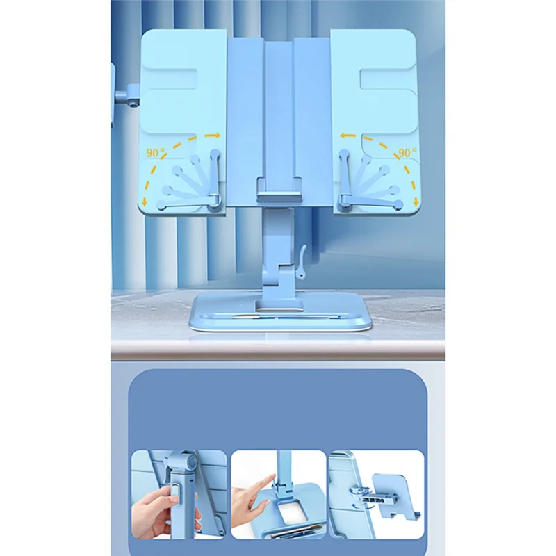 

M86K Портативная подставка для чтения книг, мобильный телефон, кронштейн для книги, регулируемая простая книжная полка, настольная рамка для чтения, розовая