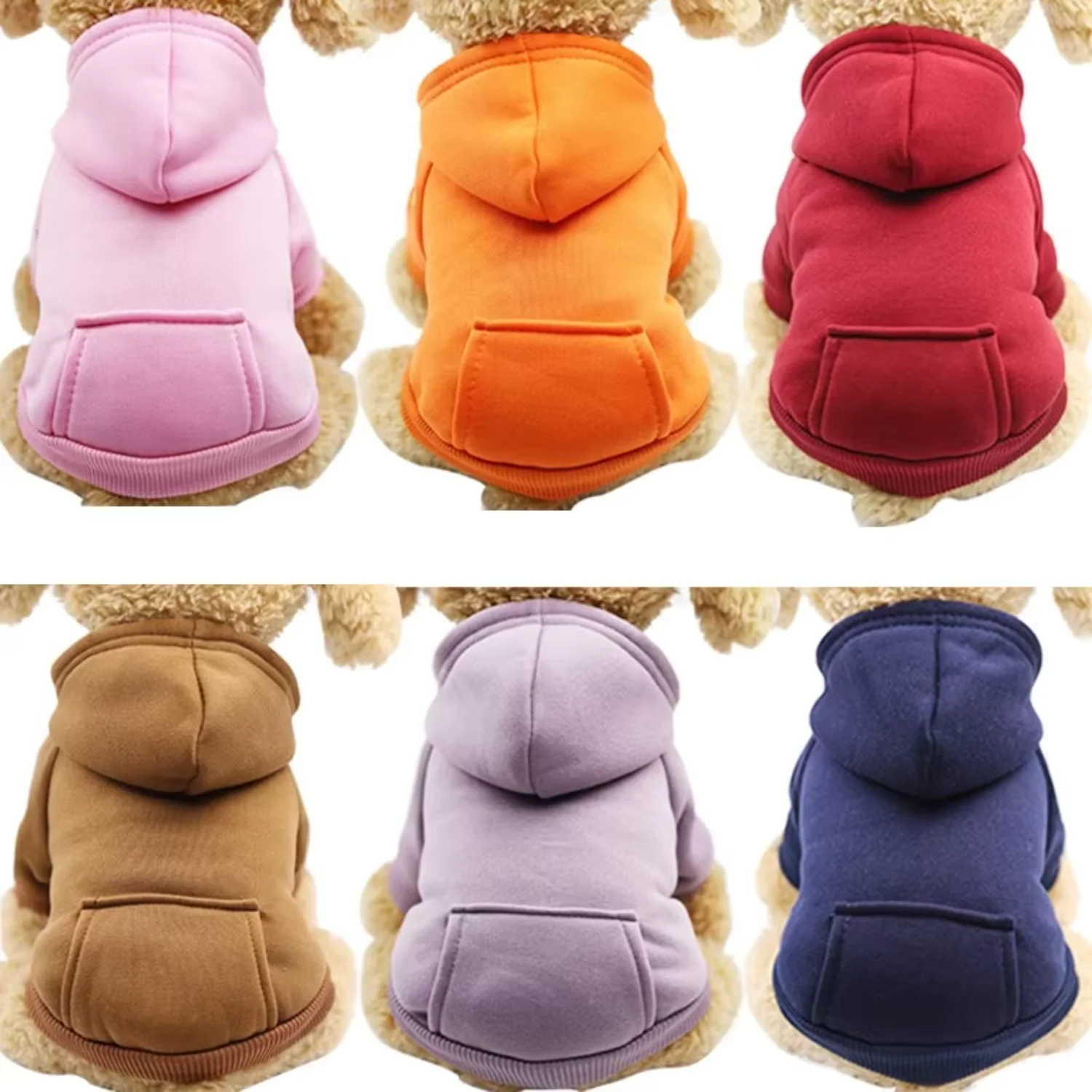 Dog Winter Hooded Sweatshirt for Small and Medium Doggy Pet Coat Puppy Cat Jacket Clothes Chihuahuas French Bulldog Costume