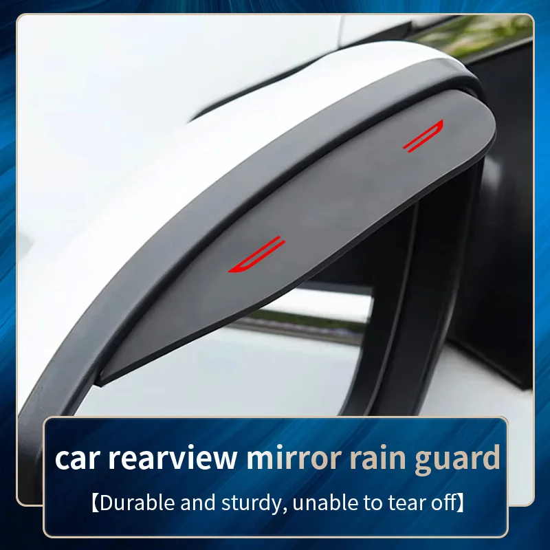 

1 pair of blank blade red car rearview mirrors, rain shields, rain eyebrows, reverse mirrors, waterproof universal