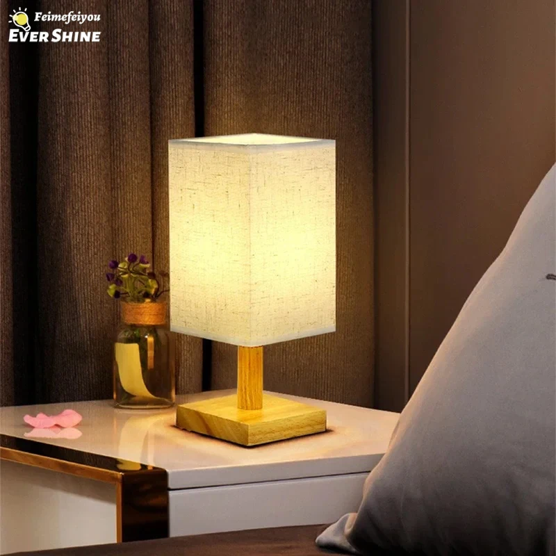 

LED Table Lamps Fabric Dimmable USB Plug Simple Lamp Light Lampshade For Home Bedroom Decor Bedside Chinese Style Night Lighting