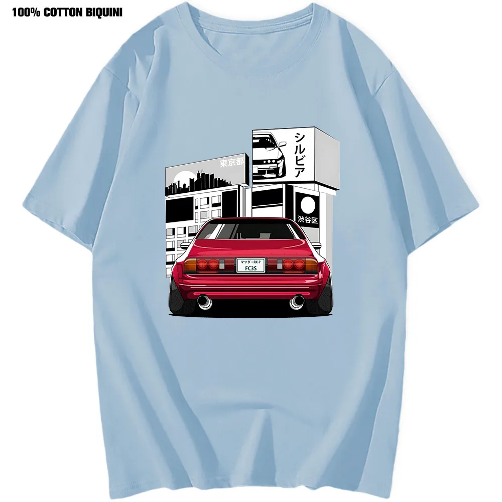 anime T Shirt Fragment T-shirt White Jdm Boost Turbo Japanese Car Fans Racing Race Tee Shirt Short Sleeve Oversized T shirt