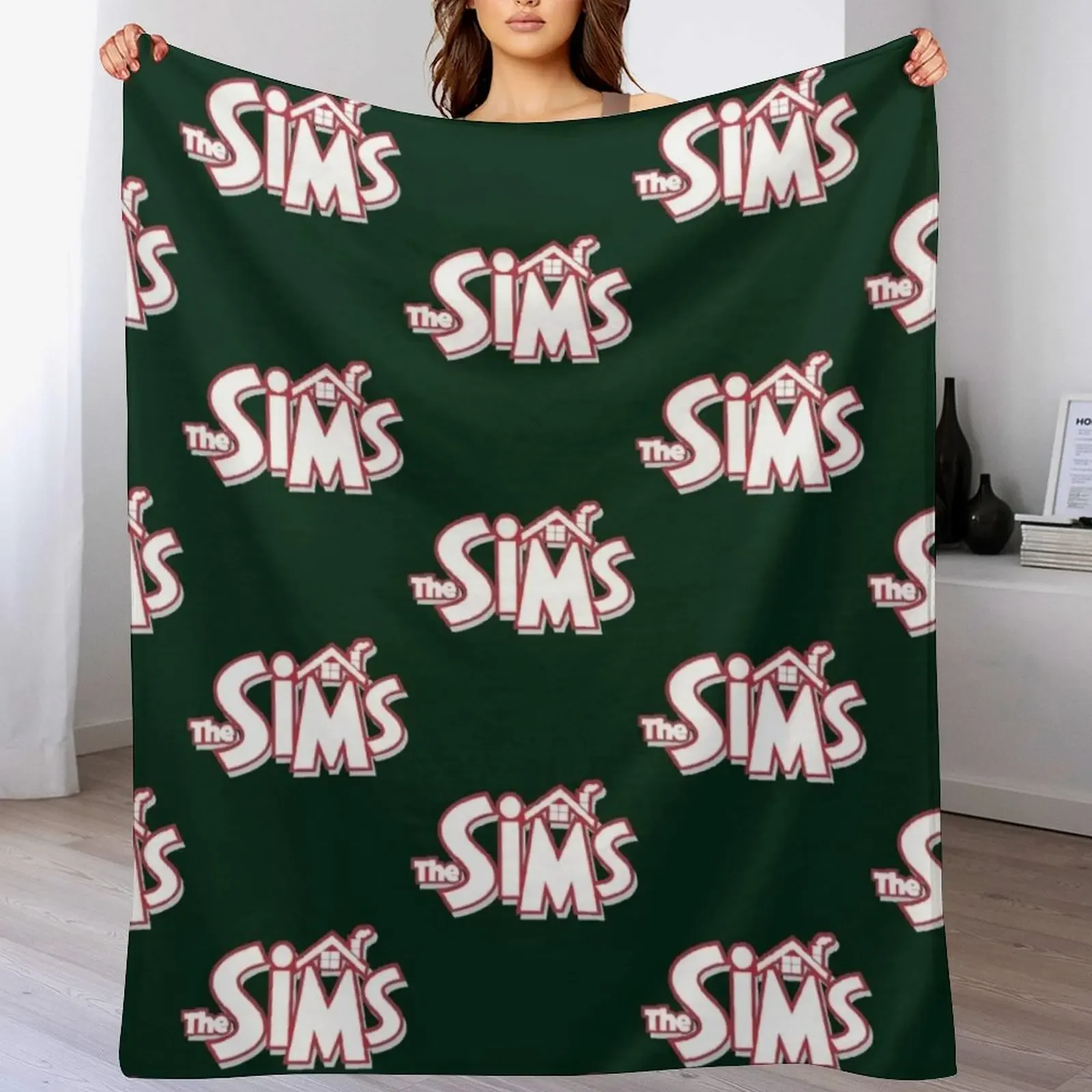 

BEST SELLER - The Sims Merchandise Throw Blanket Quilt Fashion Sofas Soft Plush Plaid Soft Blankets