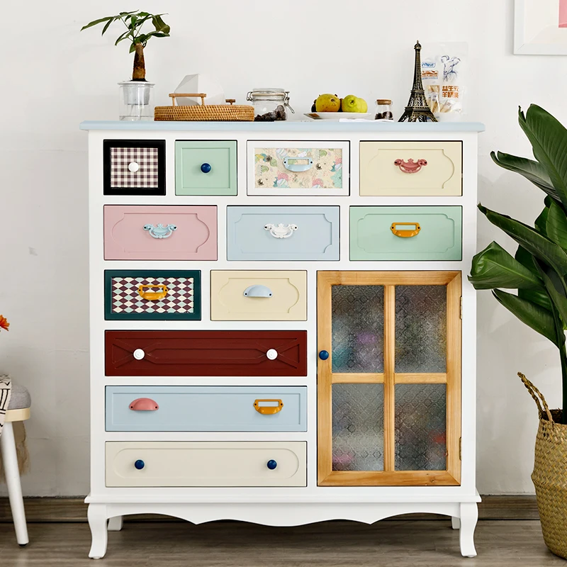 

Vintage White Living Room Cabinets Solid Wood Space Saving Living Room Cabinets Glass Luxury Woonkamerkasten House Accessories