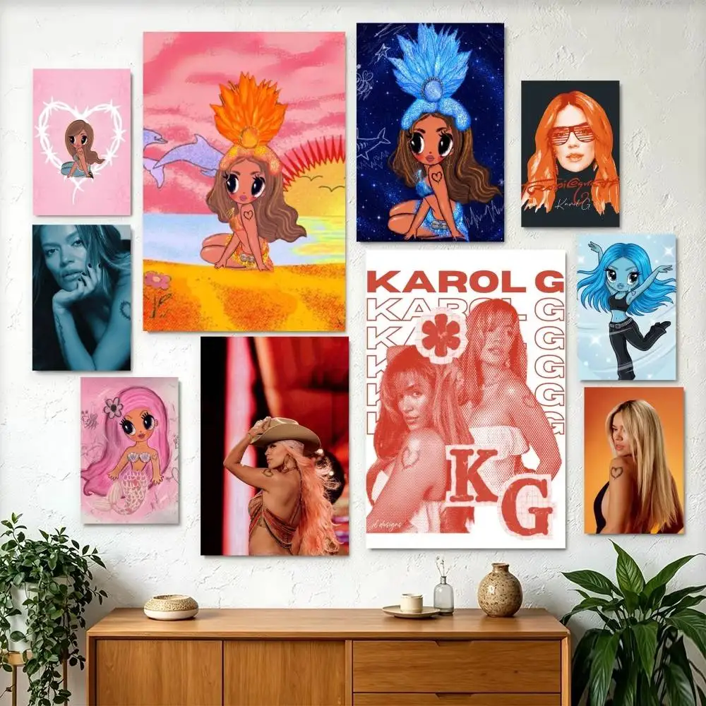 SINGER Karol-G  Poster Perfect Space Sticker Self Adhesive for Office Home Theater Wall Art Decor Fancy Gift