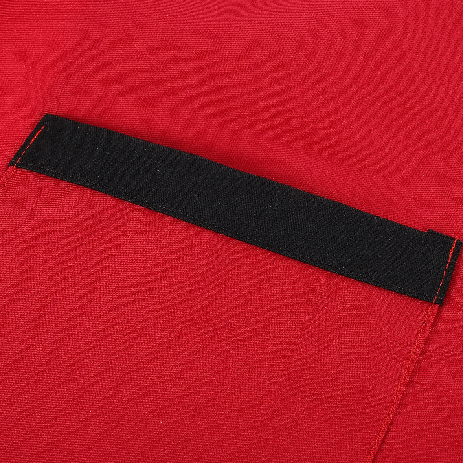 

Unisex Short Cooking Apron With Pockets Server Workwear For Cafe Hotel Kitchen Staff Black Orange Rim Free Size Easy Clean