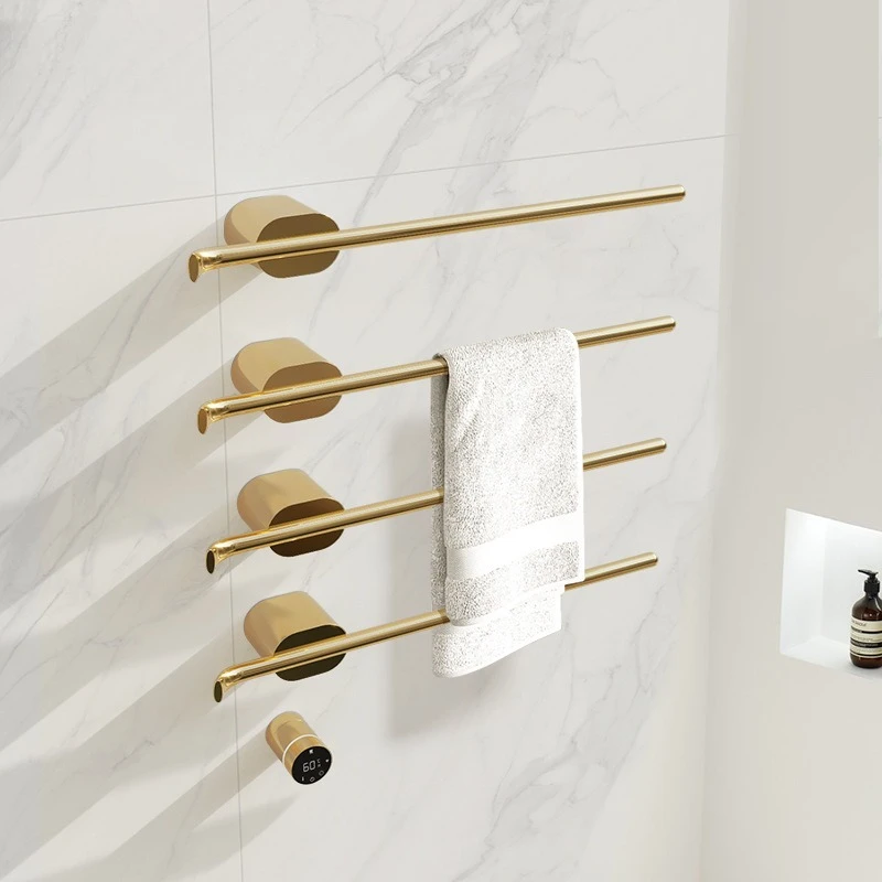 

Towel rack Light luxury concealed intelligent remote control constant temperature heating Bathroom rack Drying rack