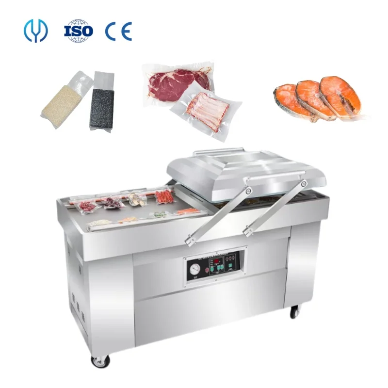 

Industrial DZ-400/600/800 Double Chamber Food Meat Vacuum Packing Sealer Seafood Rice Sausage Steak Vaccum Sealing Machine
