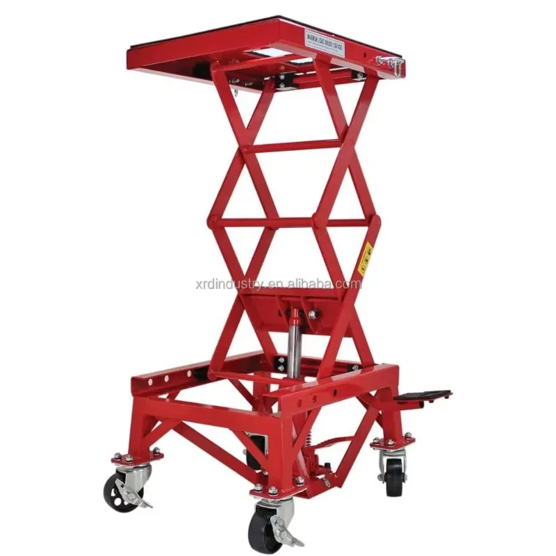 

2025 New StyleOsate 135Kg/300lbs Adjustable Motorcycle Lift Table Stand For Workshop