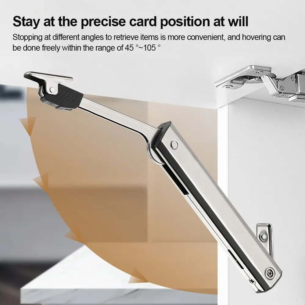 Metal Lid Support Hinge Soft Closing Randomly Stop Gas Strut Piston Dampened Closing Adjustable Lift Up Door Support