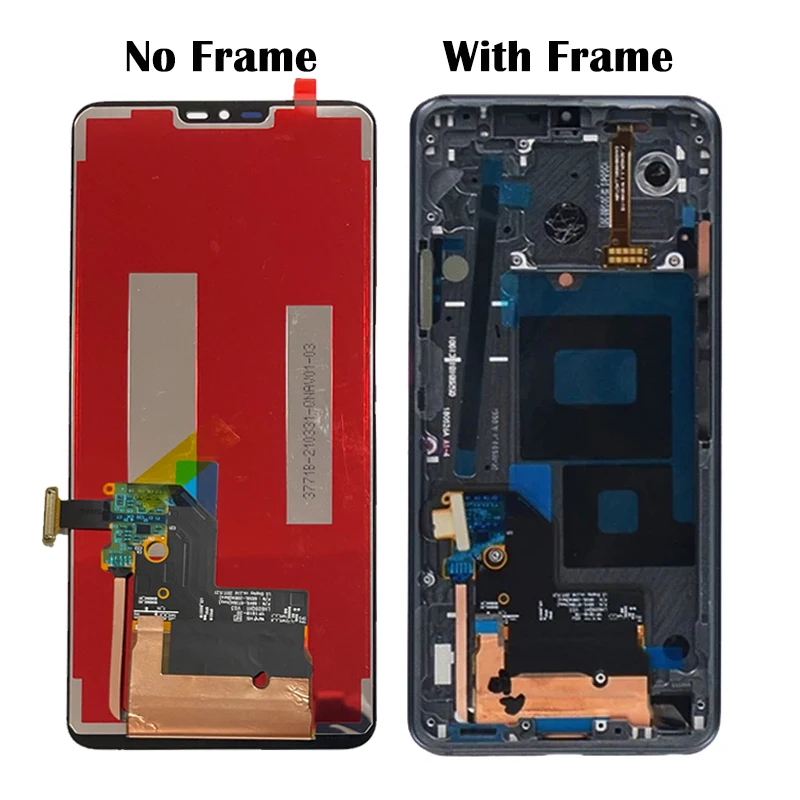 100% Test 6.1\'\' For LG G7 ThinQ LCD Screen Touch Screen Digitizer Assembly For LG G7 G710EMW Display with Frame G7+ LCD Screen