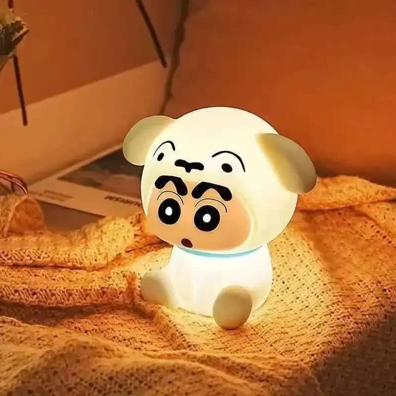 2026@Crayon Shin – Neue Tipp-Nachtlampe mit sanftem Licht, niedlich, augenschonend, für Schlafzimmer, Nachttisch, aufladbar, kleines Nachtlicht, Geburtstagsgeschenk – Detail 1