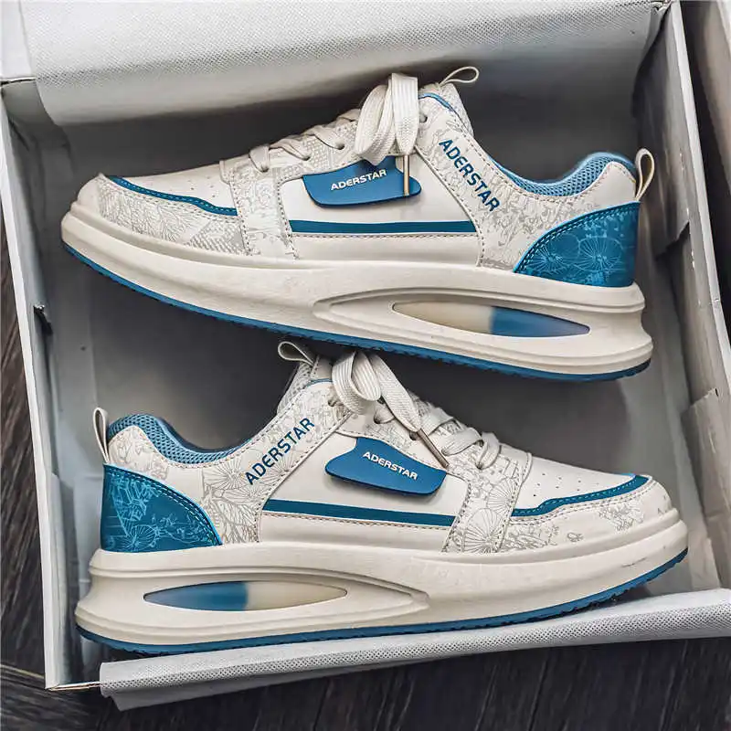 

Normal Leather Perforated High-tech Sneakers Woven Teni Of Man Retro Basketball Shoes For Men Sport High Grade Link Vip