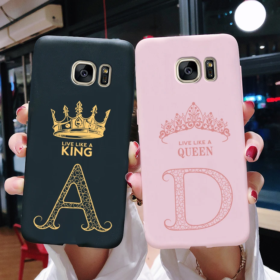 Cute Crown Letter case For Samsung Galaxy S7 S 7 edge 7edge S7edge cover Silicone TPU Soft Phone case for Samsung Galaxy S7 Edge