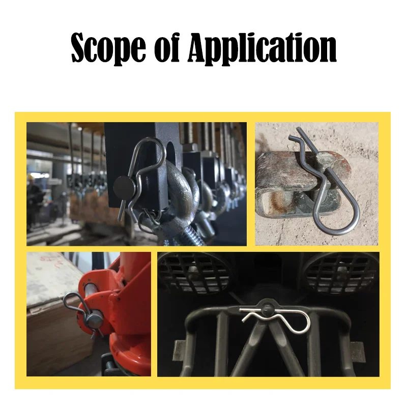 A2 304 Stainless Steel R Shaped Spring Cotter Clip Pin 1.6mm 1.8mm 2mm 3mm 4mm 5mm Dia Fastener Hardware for Repairing Cars
