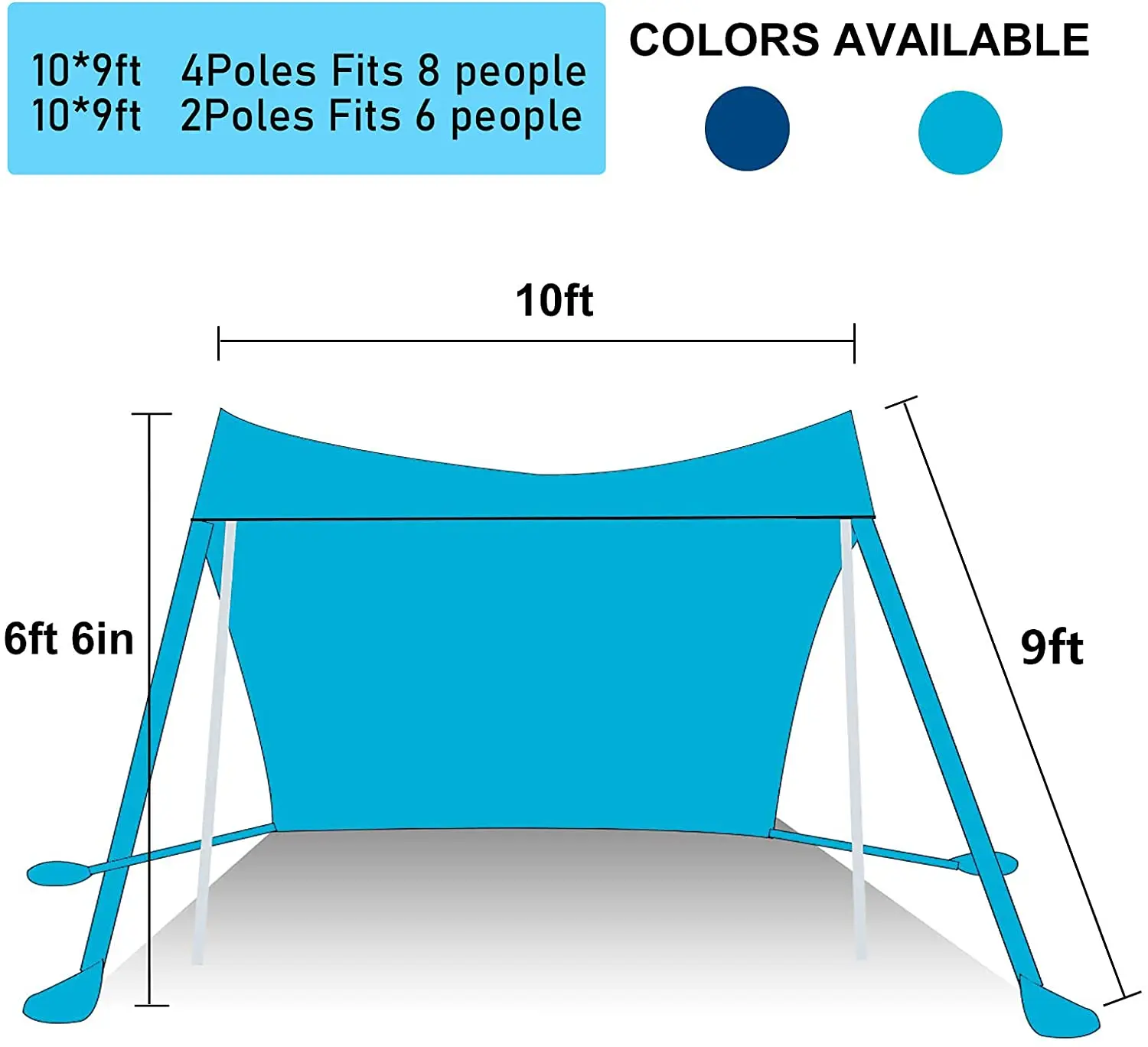 Rainproof Outdoor UV Protection Camping Sunshade Foldable Beach Tent Sun Shelter Rain Fly Tarp