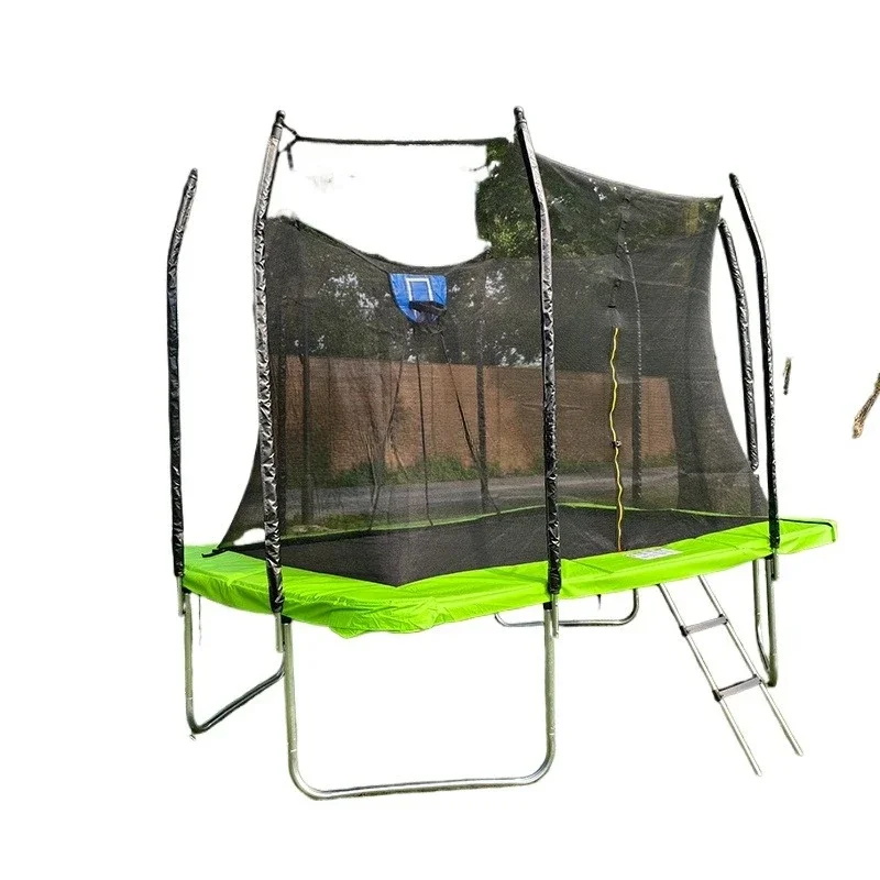 Rectangular outdoor trampoline PVC and polypropylene materials are soft and safe
