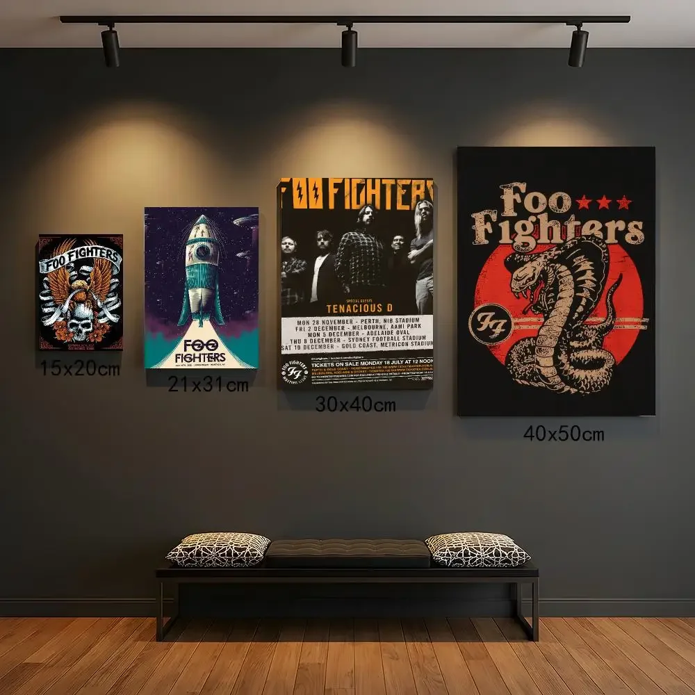 band F-Foo Fighters-S Painting Calligraphy Boho Botanical Decor for Living Room  Elegant Home Style