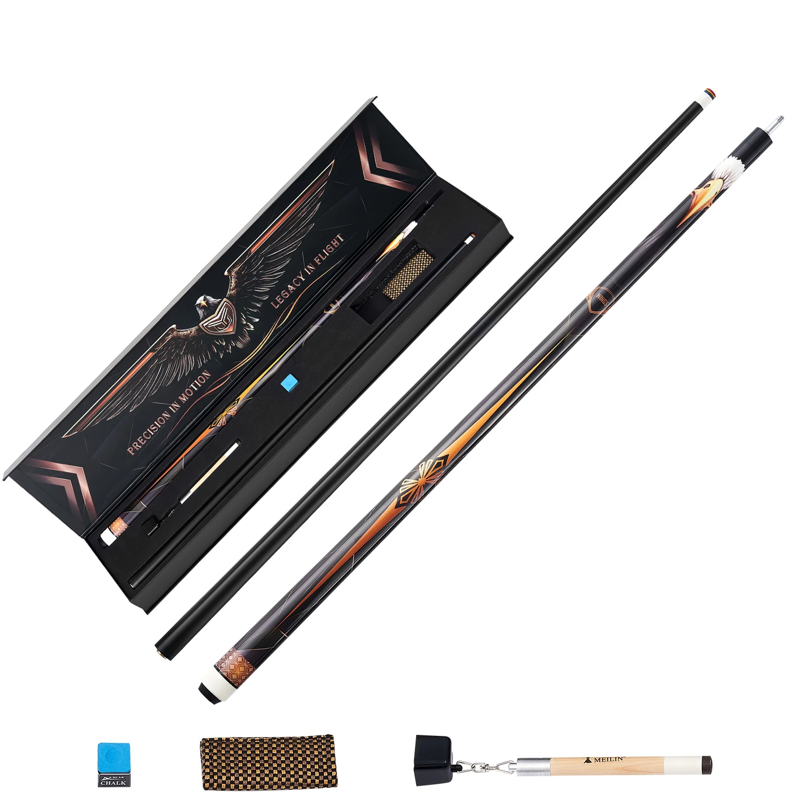 SucceBuy Pool Cue Maple Wood Billiard Pools Cue Stick with Multi-Layer Tip ABS Connection Ring Cues Sticks for Pool Table Bar