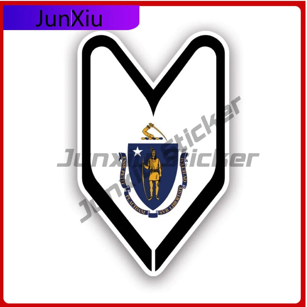 

Massachusetts Driver Badge Waterproof Scratch Resistant Vintage For Rear Windshield Laptop Truck Easy Apply No Residue Decor