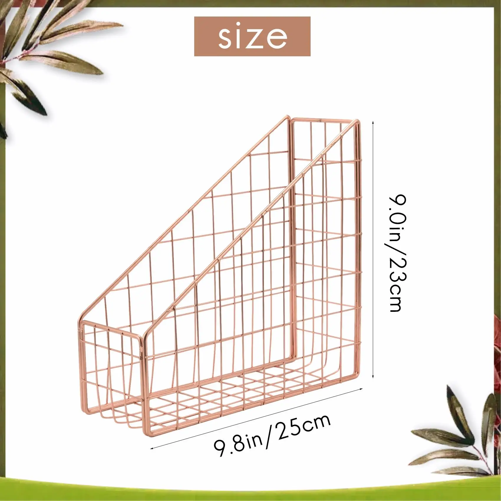 

New-Electroplated Iron Book Holder Desktop Shelf File Magazine Book Stand Office Home Stationery Organizer Holder