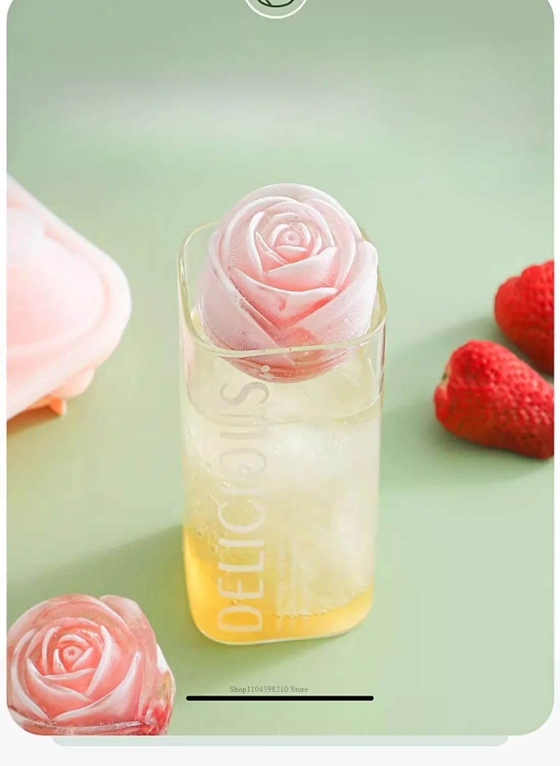 

Роза Форма для хоккея с шайбой Виски Сферический лед Кубик льда Артефакт Сетка для льда Силиконовая Роза Интернет Знаменитость Замороженный артефакт