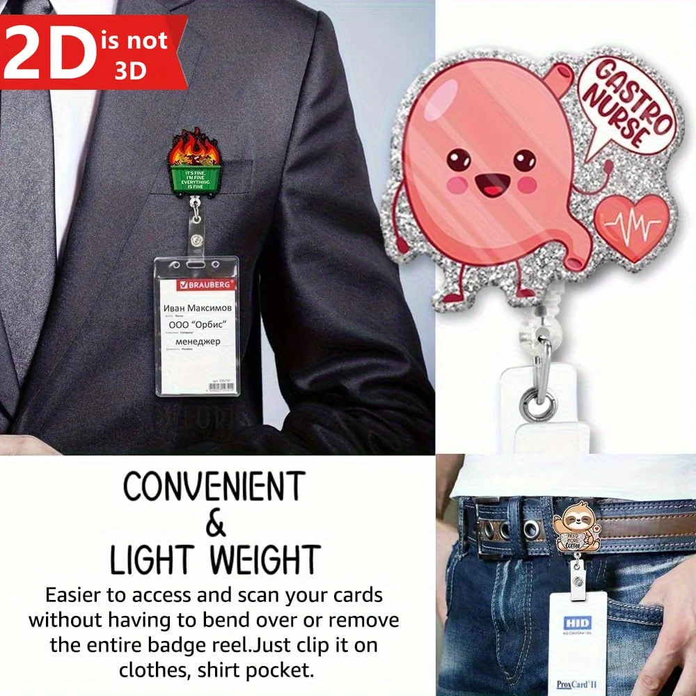 مشبك شارة وامض ثنائي الأبعاد لمحترفي الرعاية الصحية. الهدية الطبية المثالية.